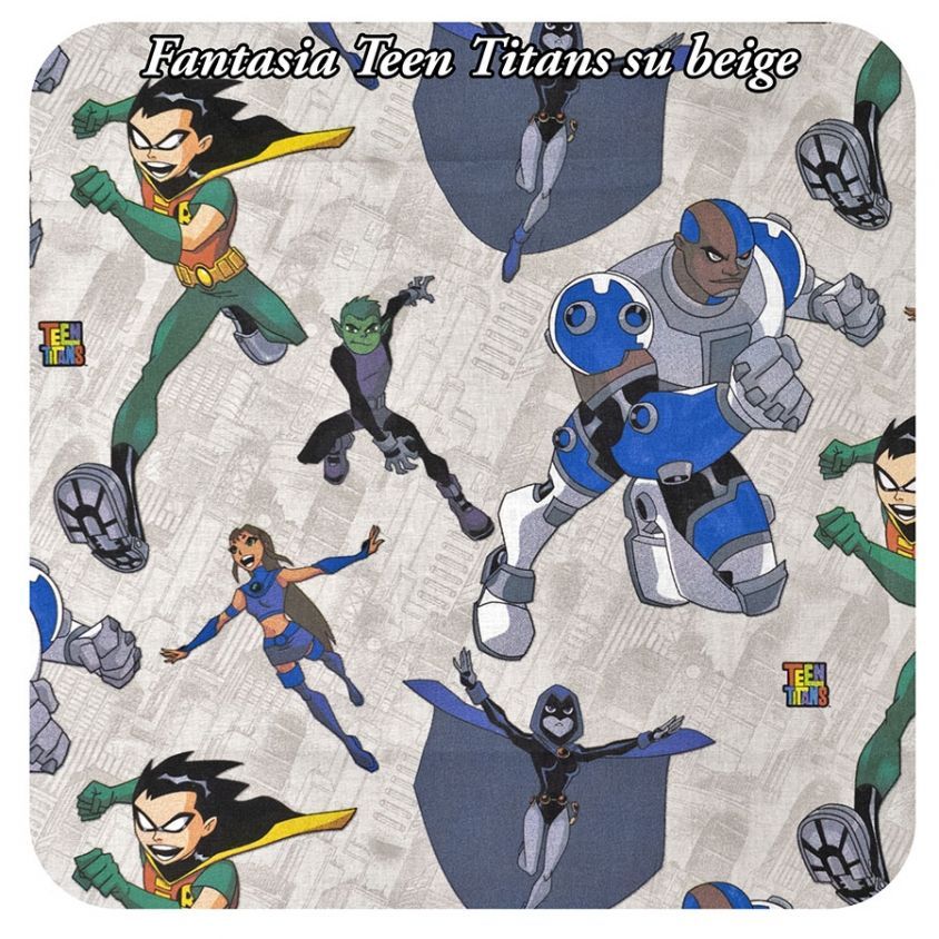 fantasia Teen Titans su beige